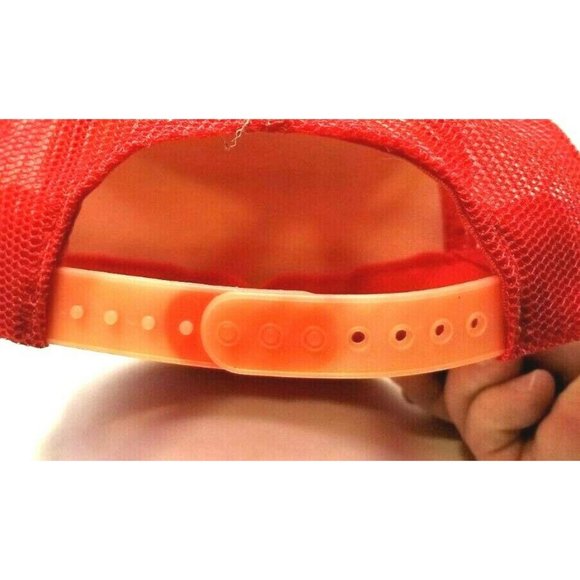 Vintage 1980’s LICENSED TO KICK ASS Red Snapback Trucker Hat Cap String (DM2) - Picture 7 of 8